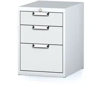 Szafki biurowe - Alfa 3 Kontener MECHANIC z trzema szufladami, szary/szary 1262789 - miniaturka - grafika 1