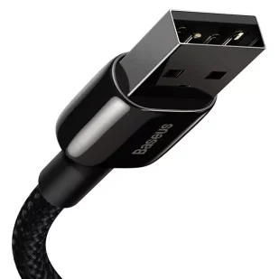 Kabel USB do Lightning Baseus Tungsten Gold, 2.4A, 1m (czarny) - Kable USB - miniaturka - grafika 2