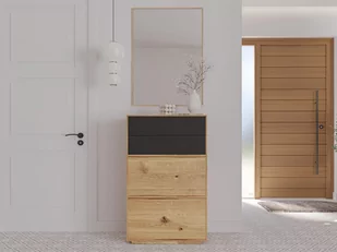 Szafka na buty dębowa Taranto nr 05 Garderoba dąb czysty olej - Szafki na buty - miniaturka - grafika 1