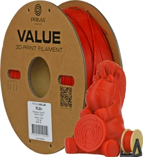 PrimaValue PLA+ filament for 3D printer, 1.75 mm, red - Filamenty i akcesoria do drukarek 3D - miniaturka - grafika 1