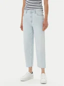 Spodnie damskie - Tommy Hilfiger Jeansy WW0WW44370 Niebieski Tapered Fit - miniaturka - grafika 1