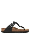 Klapki i japonki damskie - Birkenstock Japonki Gizeh Braided 1021360 Czarny - miniaturka - grafika 1