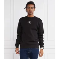 Bluzy męskie - CALVIN KLEIN JEANS Bluza MONOLOGO CREW NECK | Regular Fit - miniaturka - grafika 1