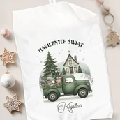 Okrycia kąpielowe dla dzieci - RĘCZNIK Świąteczny z Personalizacją Bożonarodzeniowa Ozdoba - miniaturka - grafika 1