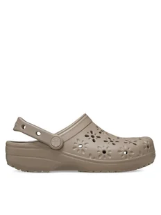 Crocs Klapki Classic Floral Cut Out Clog 210927 Brązowy - Klapki i japonki damskie - miniaturka - grafika 1