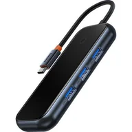 Huby USB - Baseus AcmeJoy HUB 4-Portowy USB-C do 1xUSB-C / 4xUSB3.0 ciemnoszary - miniaturka - grafika 1