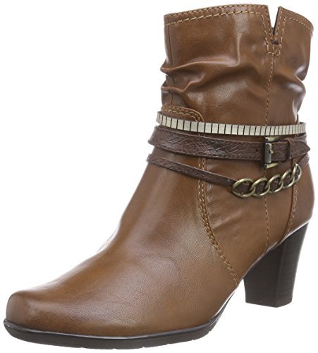 Jana 25323 damskie kozaki z krótką cholewką, brązowy - Braun Braun Braun Cognac 305-36 EU