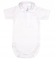 Body dla niemowląt - Body KR KOŁNIERZYK ZAOKRĄGLONY Eleganckie DLA DZIEWCZYNKI BIAŁE r 98 KLEKLE - miniaturka - grafika 1