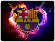 Podkładki pod mysz - PODKŁADKA POD MYSZKĘ FC BARCELONA Z IMIENIEM 23x19CM DO LAPTOPA - miniaturka - grafika 1