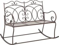 Ławki ogrodowe - Elior bujana ławka ogrodowa Dion, brązowa 4160 - miniaturka - grafika 1