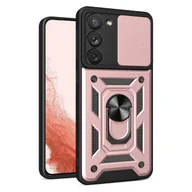 Etui i futerały do telefonów - Hybrid Armor Camshield etui Samsung Galaxy S23+ pancerny pokrowiec z osłoną na aparat różowe - miniaturka - grafika 1