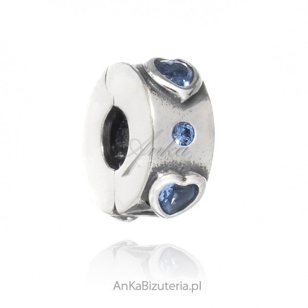 ankabizuteria.pl Srebrna zawieszka Charms z cyrkoniami OPONKA