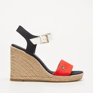 Czółenka - TOMMY HILFIGER STRIPES WEDGE SANDAL - Tommy Hilfiger - miniaturka - grafika 1