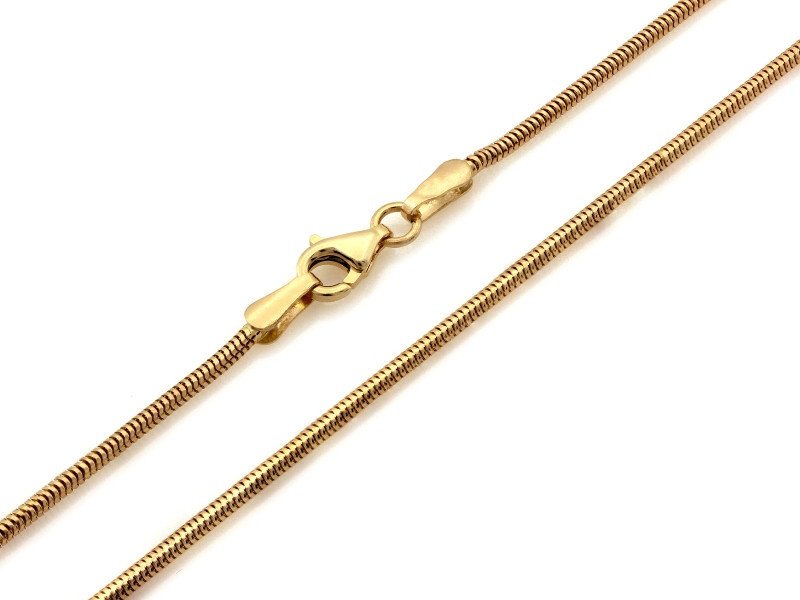 Złoty łańcuszek żmijka 585 delikatna linka 49cm klasyczny splot 4.93g
