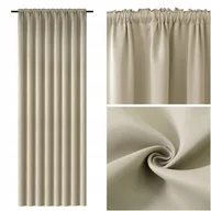 Zasłony - Zasłona BLACKOUT 140x270 gotowa na taśmie jednolita dekoracyjna EDOARDO - miniaturka - grafika 1