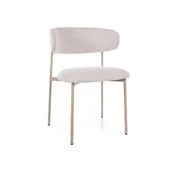 Krzesła - Krzesło tapicerowane ELTON BREGO jasnobeżowe - miniaturka - grafika 1