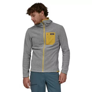 Kurtki męskie - Męski polar Patagonia R1 Air Full Zip Hoody salt grey - XL - grafika 1