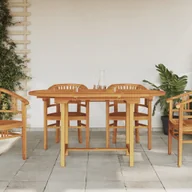 Stoły ogrodowe - Rozkładany stół ogrodowy, 110-160x80x75 cm, lite drewno tekowe - miniaturka - grafika 1