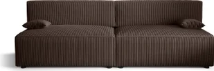 Sofa rozkładana Alvito X2, kolor: czekoladowy brąz. Materiał: sztruks. Wymiary: szer. 272 cm, wys. 85 cm, dł. 94 cm, , sofa z funkcją spania, sofa rozkładana, sofa rozkładana. - Sofy i kanapy - miniaturka - grafika 1