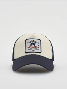 Reserved - Czapka trucker z naszywką - granatowy - Czapki męskie - miniaturka - grafika 1