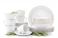 Serwisy obiadowe - Zestaw obiadowo kawowy dla 6 osób porcelana Złota Linia (30el.) BOSS ZŁOTA LINIA Konsimo - miniaturka - grafika 1