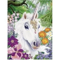Diamentowa mozaika - Jednorożec w kwiatach Norimpex - Zabawki kreatywne - miniaturka - grafika 1