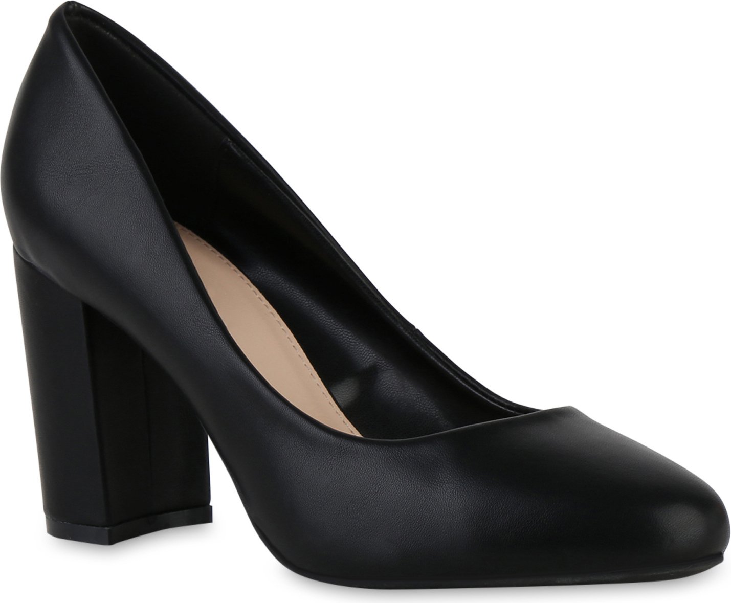 VAN HILL damskie klasyczne czółenka na obcasie eleganckie buty 841385, Kolor: Czarny, Rozmiar: 39