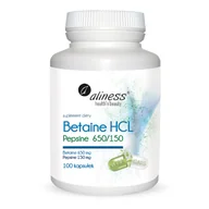 Układ pokarmowy - MEDICALINE Aliness Betaine HCL Pepsyna 650/150 mg x 100 kapsułek |  OD 149 PLN! - miniaturka - grafika 1