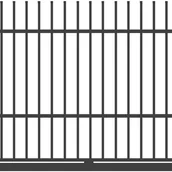 Ogrodzenia - Polbram Brama przesuwna Majorka 4x1,5 m lewa antracytowa automat - miniaturka - grafika 1