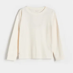 Reserved - Koszulka longsleeve - złamana biel - Bluzki dla chłopców - miniaturka - grafika 1