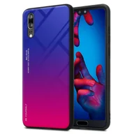 Etui i futerały do telefonów - Pokrowiec Do Huawei P20 Etui w FIOLETOWO - CZERWONY TPU Obudowa Case Cover Plecki Ochronny Cadorabo - miniaturka - grafika 1
