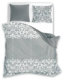 Faro Pościel bawełniana 160x200 Glamour 020 szara ornamenty 01 - Pościel - miniaturka - grafika 1