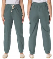 Spodnie damskie - Cienkie Spodnie Damskie Bawełniane 1996-11 2XL3XL - miniaturka - grafika 1