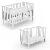 Łóżeczka i kojce - Łóżeczko GALA BIAŁE z barierką dla niemowlaka - miniaturka - grafika 1