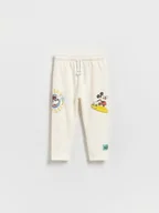 Spodenki dla niemowląt - Reserved - Spodnie Mickey Mouse - złamana biel - miniaturka - grafika 1