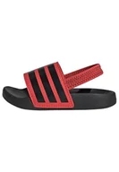 Buty dla chłopców - adidas Uniseks - niemowlęta ADILETTE ESTRAP SLIDES INFANTS, bright red/core black/core black, 27 EU - miniaturka - grafika 1