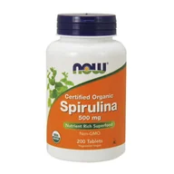 Witaminy i minerały - Now Foods NOW Certified Organic Spirulina 500mg 200tabs - miniaturka - grafika 1