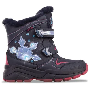 Lotto Frostisen Tex K półdługie buty dziecięce, uniseks, Navy Lt Blue, 35 EU - Buty dla dziewczynek - miniaturka - grafika 1