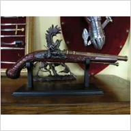 Repliki - broń - OKAZAŁY MYŚLIWSKI PISTOLET SKAŁKOWY (K1104-L) - miniaturka - grafika 1