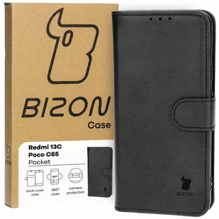 Etui Bizon Case Pocket Do Xiaomi Redmi 13C / Poco C65, Czarne - Etui i futerały do telefonów - miniaturka - grafika 1