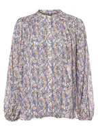 Koszule damskie - Second Female - Bluzka damska Poppi, niebieski|pomarańczowy|wielokolorowy - miniaturka - grafika 1