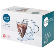 Kubki termiczne - Komplet 2 kubków termicznych szklanych na stopce Andrea 300 ml - miniaturka - grafika 1