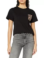 Koszulki męskie - Frenchcool różowe kwiaty i czarna koszulka męska, czarny, M - miniaturka - grafika 1