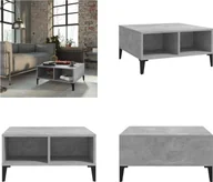 Ławy i stoliki kawowe - vidaXL Stolik kawowy betonowy szary 60x60x30 cm materiał drewnopochodny - Stolik kawowy - Stoliki kawowe - Stoliki kawowe - Stoliki kawowe - miniaturka - grafika 1