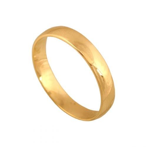Złota Obrączka Ślubna 585 Klasyczna 3.08 g, R 23 Rodium