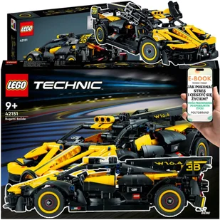 LEGO PREZENT AUTKO SAMOCHÓD BOLID - LEGO Technic Bugatti Bolid (42151) - Auto Wyścigowe z Silnikiem W16 Kultowy Model 2w1 do Zbudowania + EBOOK-1 - Klocki LEGO PREZENT AUTKO SAMOCHÓD BOLID - LEGO Technic Bugatti Bolid (42151) - Auto Wyścigowe z Silnikiem W16 Kultowy Model 2w1 do Zbudowania + EBOOK-1 - Klocki - miniaturka - grafika 1