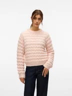 Swetry damskie - Vero Moda Sweter w kolorze jasnoróżowym - miniaturka - grafika 1