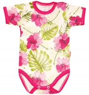 Body dla niemowląt - Body KRÓTKI rękaw 100% Bawełna KWIATY r 74 KLEKLE - miniaturka - grafika 1