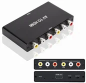 Inne akcesoria audio-wideo - Konwerter Adapter Switch z analogowego 2x AV RCA CVBS do cyfrowego HDMI - miniaturka - grafika 1