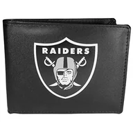 Portfele - Siskiyou Sports NFL męski portfel Las Vegas Raiders Bi-fold duże logo jeden rozmiar czarny - miniaturka - grafika 1